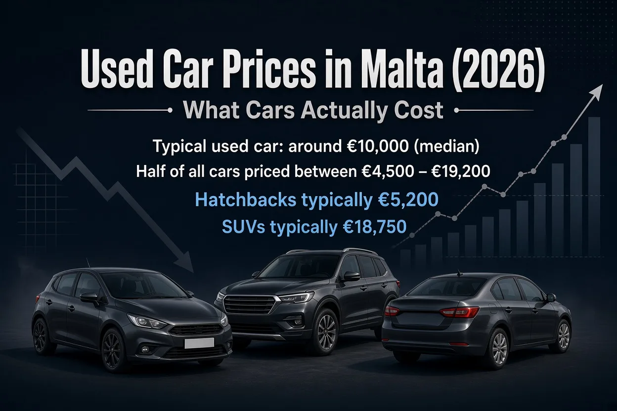 Used Car Prices in Malta (2026): What Cars Actually Cost